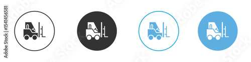 Forklift icon Logo Template Design set