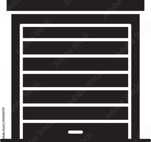 Garage Vector Icon Stock Illustration