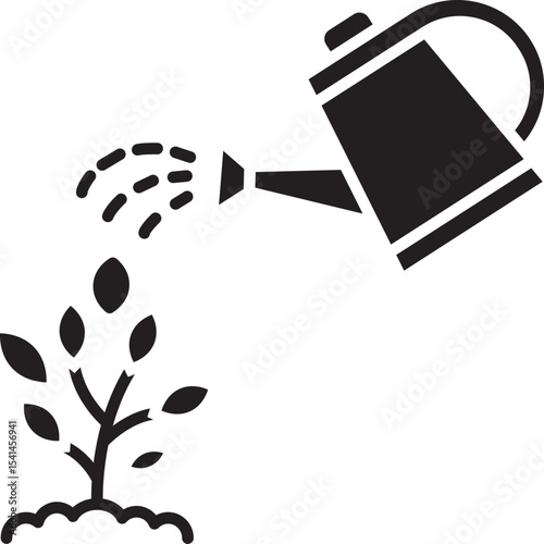 Water Plant Vector Icon Stock Illustration