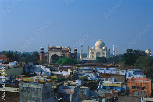Taj Mahal ivory-white marble mausoleum Agra Uttar Pradesh India