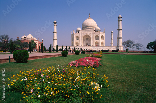 Taj Mahal ivory-white marble mausoleum Agra Uttar Pradesh India