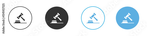 Gavel icon Logo Template Design set