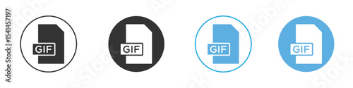 Gif icon Logo Template Design set
