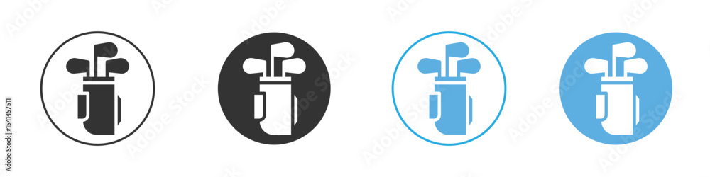 Obraz premium Golf bag icon Logo Template Design set