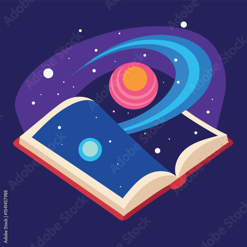 vector illustration of an open book