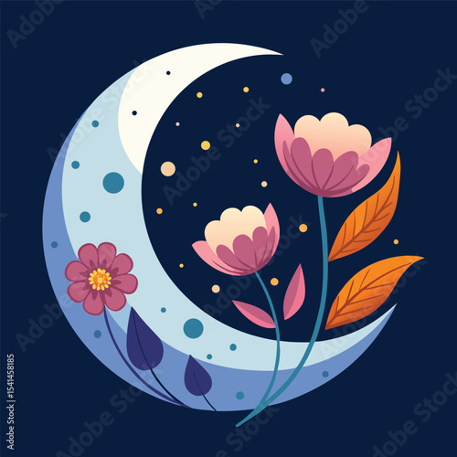 abstract floral background with flowers 