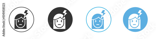 Headache icon Logo Template Design set