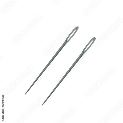 minimalist needle illustration, icon for sewing and crafts