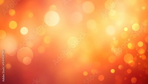 Abstract background with bright orange and yellow bokeh lights creating a warm festive and glowing visual effect