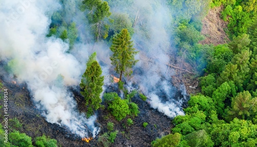 Firefly transforms wild forest greens into ash and smoke in a recent wildfire event