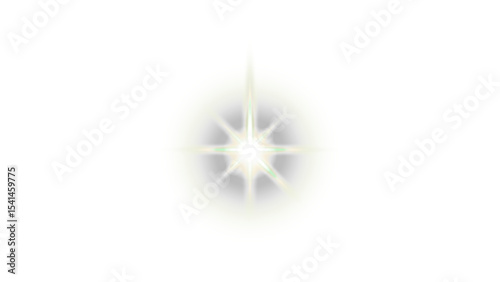 Transparent sparkle star PNG with radiant burst effect, perfect for magical overlays, glowing highlights, and festive designs.