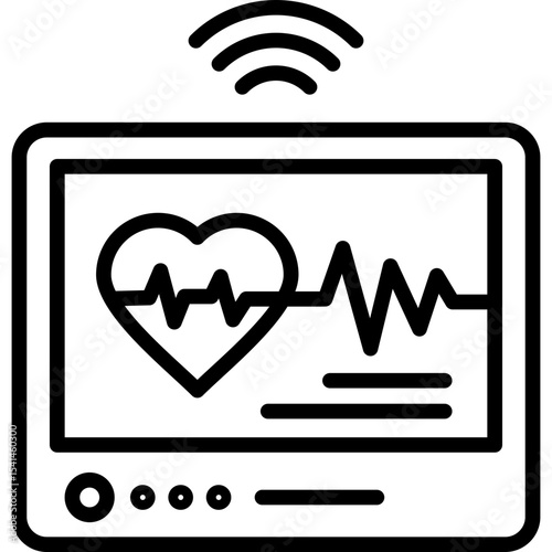 Heart Rate Sensor line icon