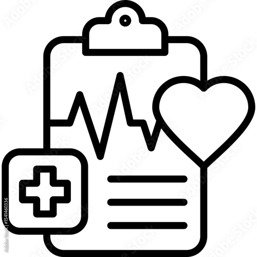 Health Data Analytics line icon