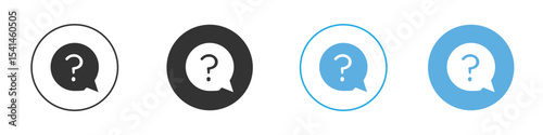 Interrogation icon Logo Template Design set