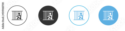 Jail icon Logo Template Design set