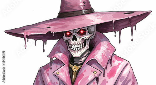 Mysterious Pink Skeleton Detective Melts Hearts