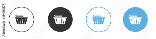 Laundry basket icon Logo Template Design set