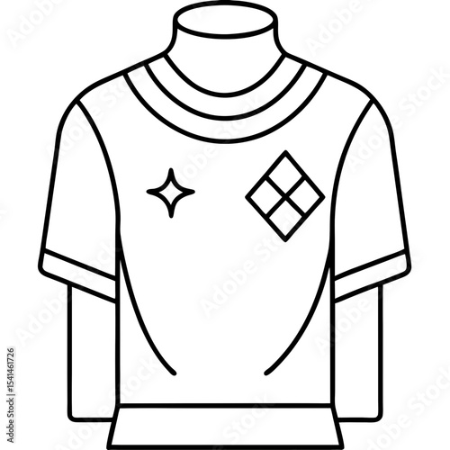 T-shirt line art vector