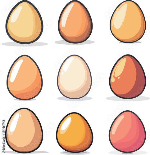 Cartoon egg illustration material
