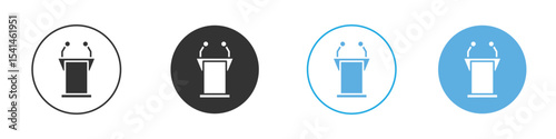 Lectern icon Logo Template Design set