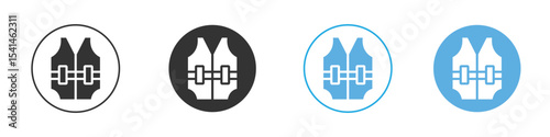 Lifejacket icon Logo Template Design set
