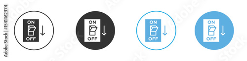 Light switch off icon Logo Template Design set