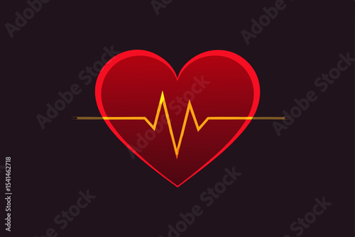 Heart Rate Monitor  A Vibrant Illustration of Cardiovascular Health