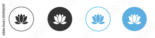Lotus icon Logo Template Design set