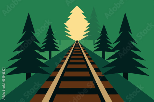 Journey Through Evergreen Forest A Railroad's Path to the Distant Future