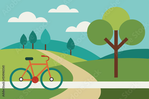 Serene Cycling Escape Picturesque Bicycle Ride on Scenic Trails