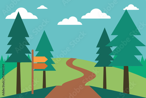 Scenic Winding Path A Journey Through Picturesque Evergreen Forests