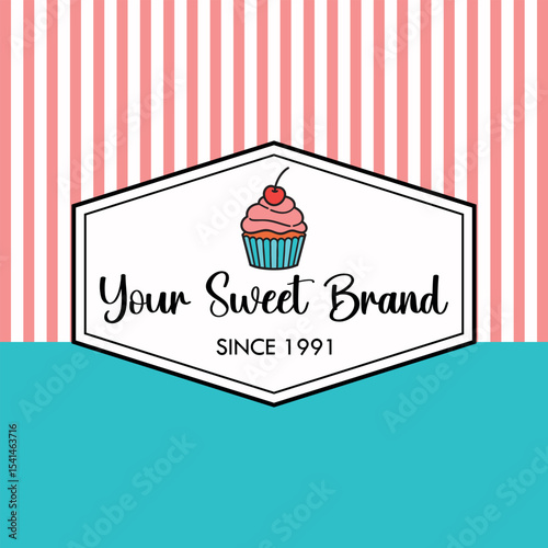 Bakery background capcake vector
