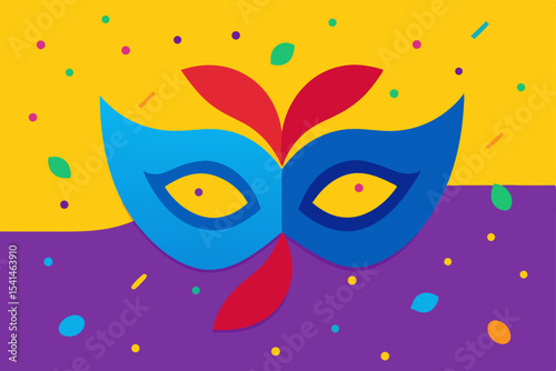 Vibrant Carnival Mask Design A Festive Celebration of Color and Mystery