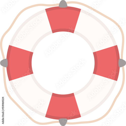 Lifebuoy or life preserver, nautical vector illustration 