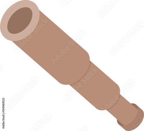 Spyglass or telescope, nautical vector illustration 