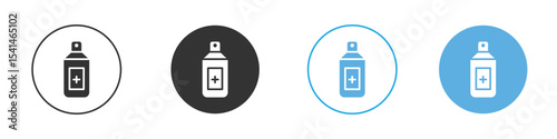 Medical pump icon Logo Template Design set
