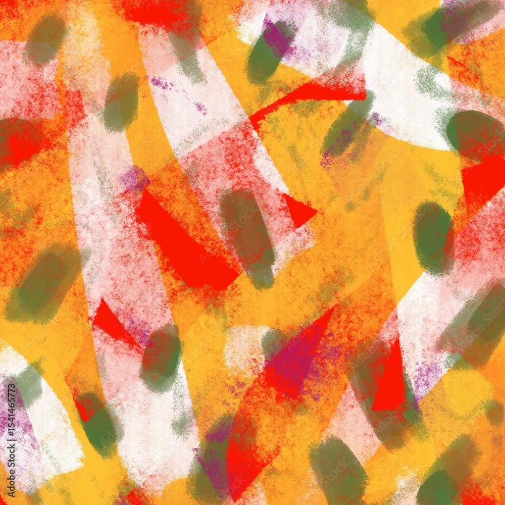 Fototapeta premium A trendy abstract background for modern designs. An exciting combination of textured stripes and spots in a vibrant color scheme.