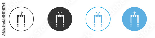 Metal detector icon Logo Template Design set