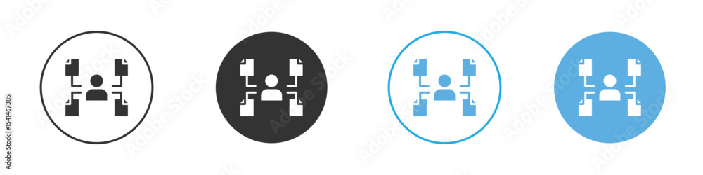 Obraz premium Multitask icon Logo Template Design set