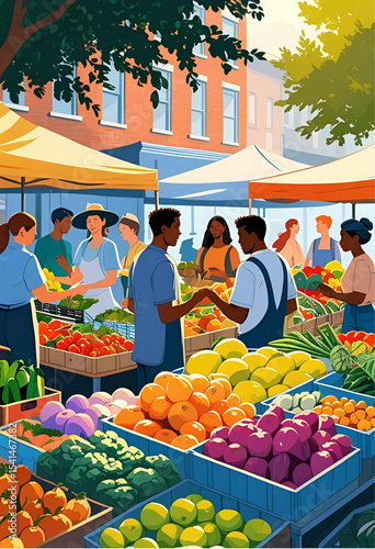 man and woman holding a bag of fruits
