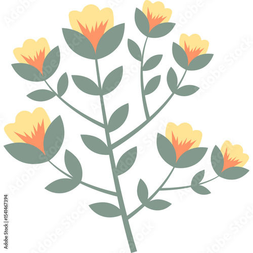 Organic Floral Element