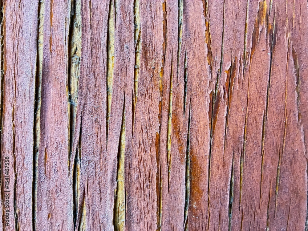 Fototapeta premium Cracked paint plank.