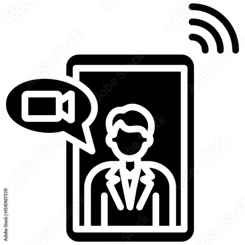 Video Health glyph icon