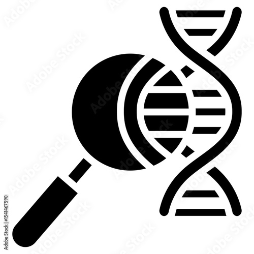 Genetic Testing glyph icon