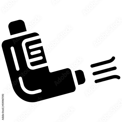 Smart Inhaler glyph icon