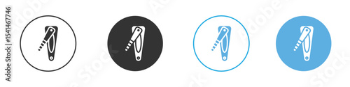 Nail clippers icon Logo Template Design set