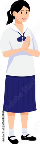 girl cartoon Asian character modern style avatar