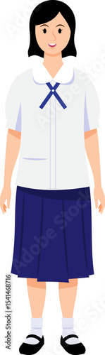 girl cartoon Asian character modern style avatar