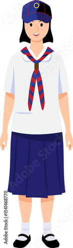 girl cartoon Asian character modern style avatar