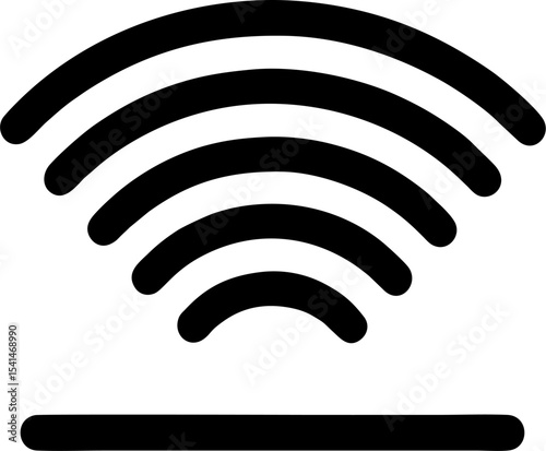 Wifi Logo - Wireless signal emanates upward from device